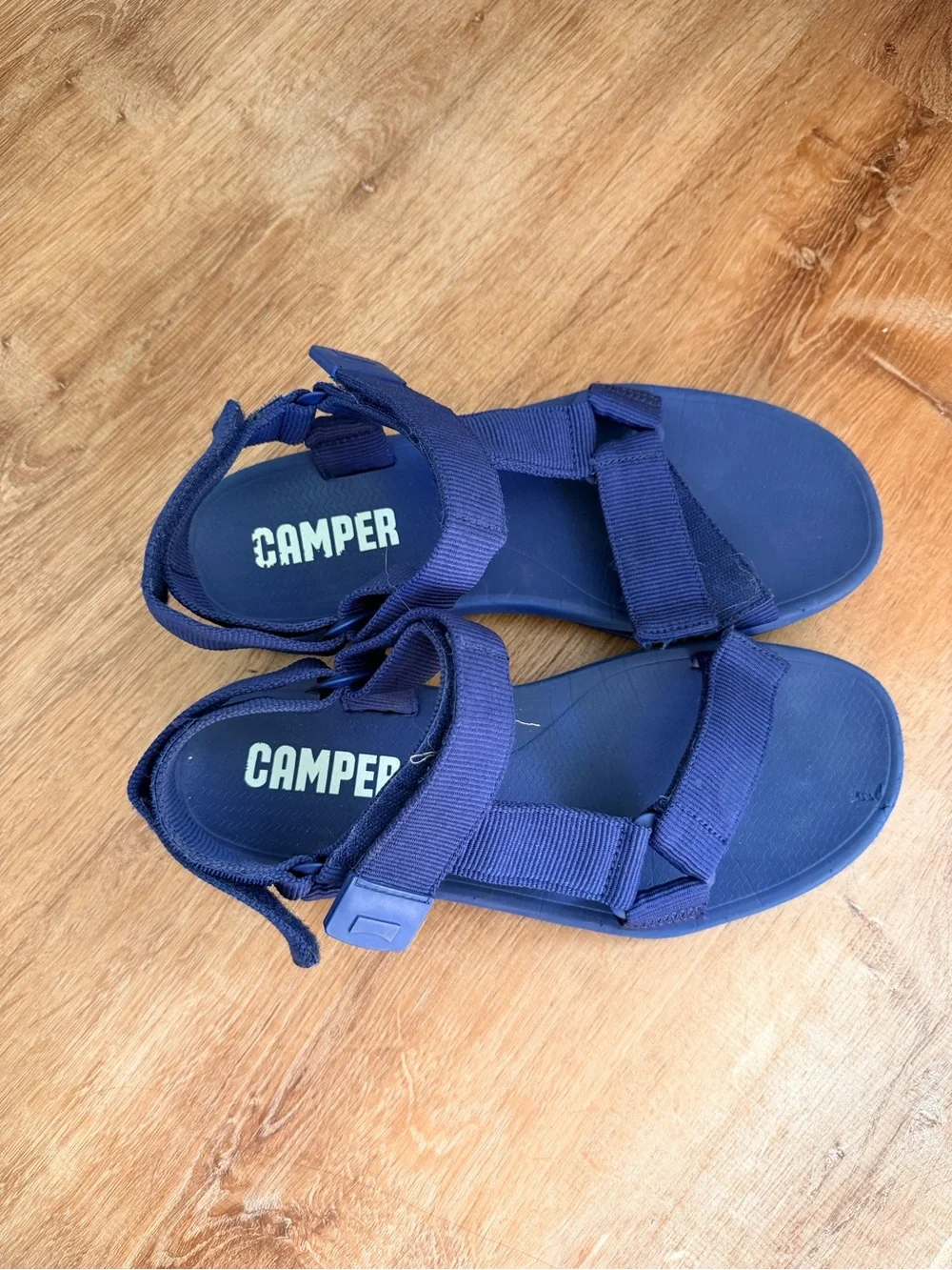 Camper Match Blue Textile Sandals unisex blue size 9.5 granola outdoorsy